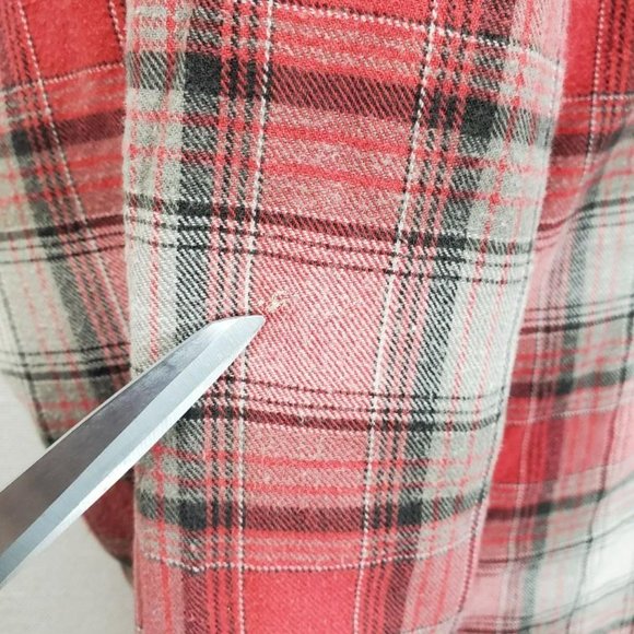 St Johns Bay Plaid Jacket Mens Large Red/White/Black Quilt Lined Shacket - Picture 8 of 8